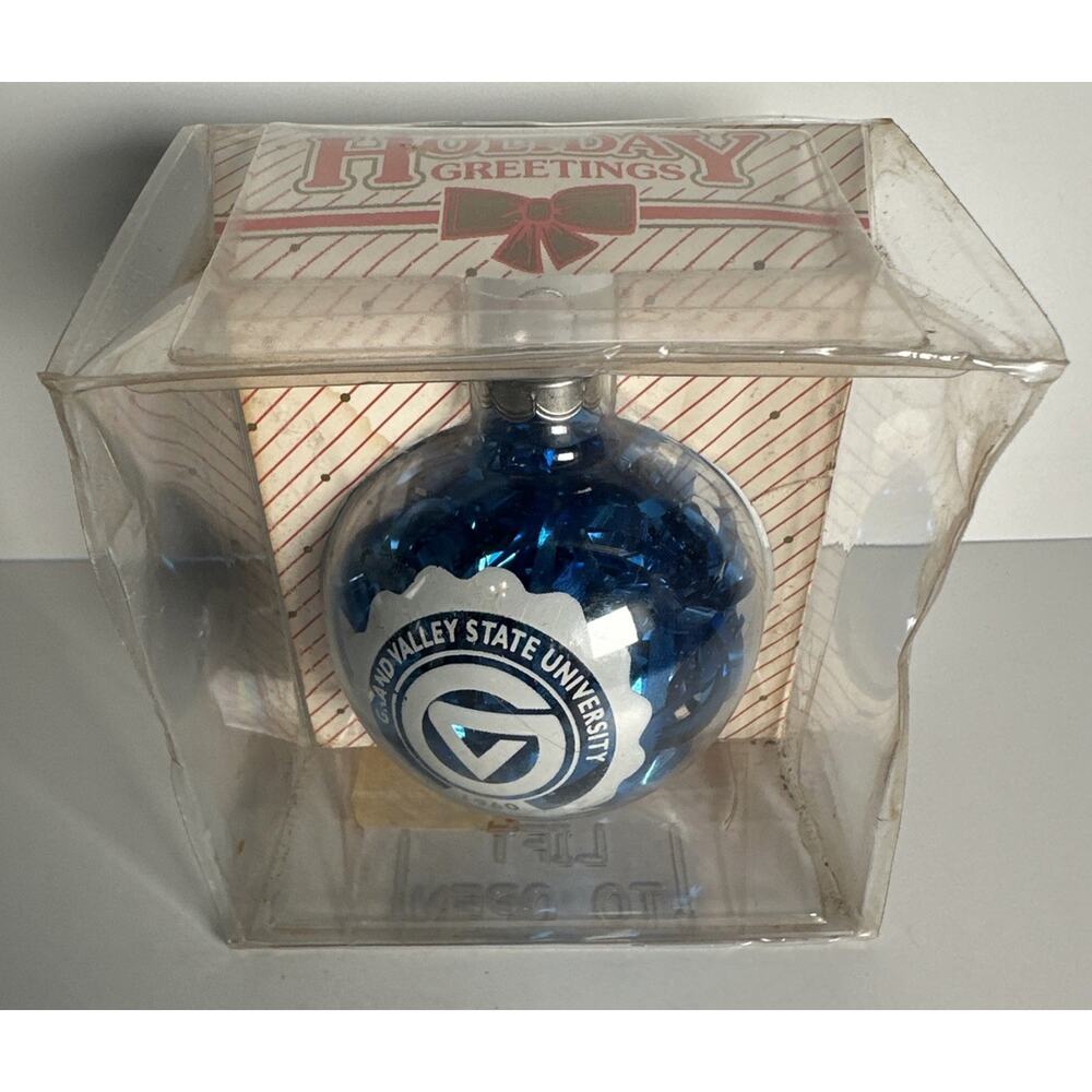 Vintage Holiday Greetings 1960 Grand Valley State University Christmas Ornament